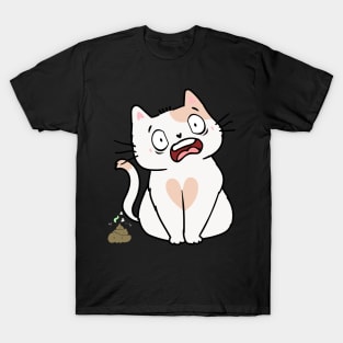 Funny persian cat smells poo poo T-Shirt